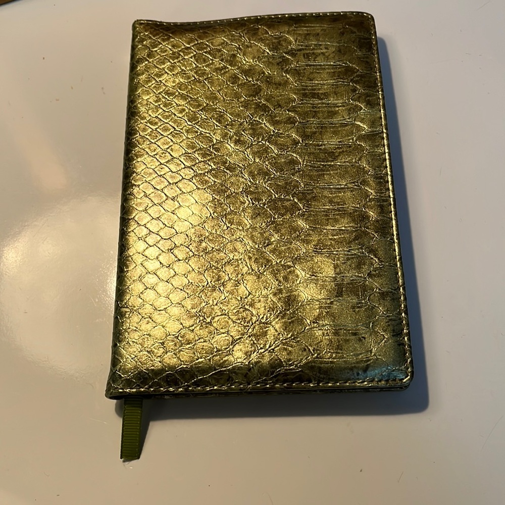 Green Metallic Croco-embossed Notebook